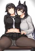 Atago presenting her sister Takao