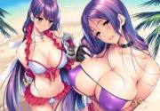 Saint Martha and Mama Raikou at the beach