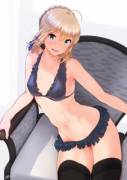 Saber in Navy Lingerie