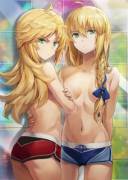 Artoria and Mordred