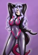 Camilla in a tight Salazzle suit