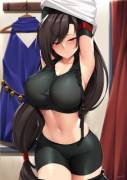 Tifa Changing Her Sweaty Tank Top [Final Fantasy VII Remake]