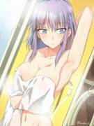 Shidare Hotaru [Dagashi Kashi] Shower Armpits by Kanden Suki