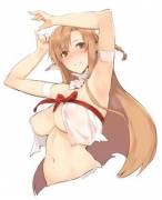 Asuna's sweaty armpits