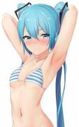 In her bikini
