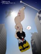 Upside down