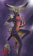 Humanized Nergigante (Nergigantbae, if you will) by seaguns