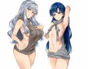 Kisaragi Chihaya and Shijou Takane (iDOLM@STER)