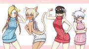 Several Final Fantasy Characters (Final Fantasy XIV)