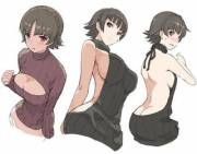 Makoto in a sweater