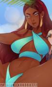 Symmetra's beachwear (kokobuttz)