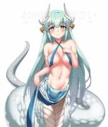 Kiyohime lifting her skirt