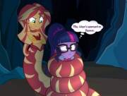 Sunset Shimmer as a snek