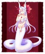 Daily lamia #16: Slightly furred (and horny)