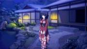 In a yukata (animated)