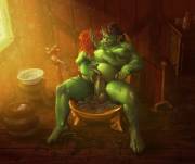 Goblin and futa orc