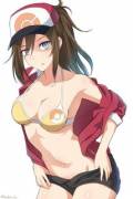 Cute Pokemon trainer undressing