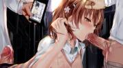 Misaka Mikoto sucking on film