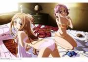 Asuna getting ready with Liz