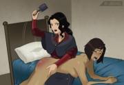 Korra gets the hairbrush