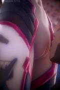 Mercy licking D.va's pussy