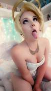 Mercy Ahegao Overwatch Cosplayer