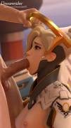 Mercy giving a blowjob