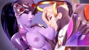 Mercy sucking Widowmaker's titty [Hayzen]