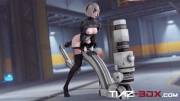 2B pounded by a machine (Tiaz-3DX)