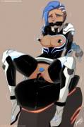Sombra bound to a Pleasure-Machine(Sinner)