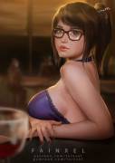 Mei at the bar (fainxel)