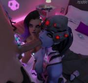 Widowmaker blowjob w/ Sombra (Yexsso)