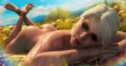 Ciri sunbathing in Toussaint