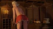 Ciri shaking her booty (niodreth)