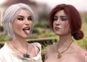 Ciri and Triss in "There are Two type of Girls" (Spektra3DX)