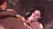 Yennefer sucking off Futa Cerys (irispoplar)