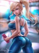 Samus working out! (aromasensei)