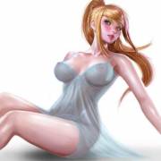 Samus in a very thin dress [Unknown Artist]