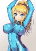 Samus isn't a fan of your staring [Unknown Artist]