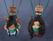 Asami and Korra Suspended [Avatar:LoK] (lostonezero)