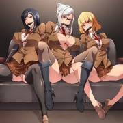 Mari, Meiko &amp; Hana - USC's Capitulation (Oni Kiyou/Nightmare Express) [Prison School]