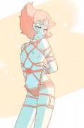 Pearl in some shibari bondage (aanabi) [Steven Universe]