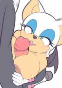 Between Rouge's Tits. (supersegasonicss) 