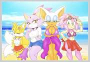 Sonic Girls at the Beach (Michiyoshi)