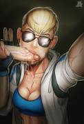 Cassie Cage takes a selfie while "finishing him". (pumpkinsinclair) [Mortal Kombat]