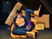 Batgirl playing in the attic (Sassafras)