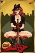 Batwoman and a bat (radprofile)