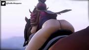 Kunoichi Skye riding into battle (Nappana)