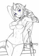 Valeria, The OG Paladin, in a Bikini