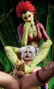 Poison Ivy Footjob to Futa Harley Quinn(Dawadd)